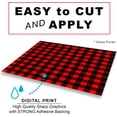 thumbnail image 4 of Craftopia Buffalo Plaid Vinyl Self Adhesive Sheets | 5-Pack 12 x 12 | Red and Black, 4 of 6