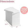 thumbnail image 3 of Prestee 200 Disposable Bathroom Napkins | Linen Feel Disposable Paper Hand Towels | Single-Use Cloth-Like Guest Towels | Dinner or Wedding Napkins (White), 3 of 6