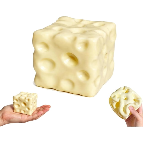 Cheese Squishy Stress Ball-2026 Realistic Cheese Squishies Toys,Slow Rising Squishing Butter Stick for Stress Relief & Anxiety Relaxation,2-Inch.