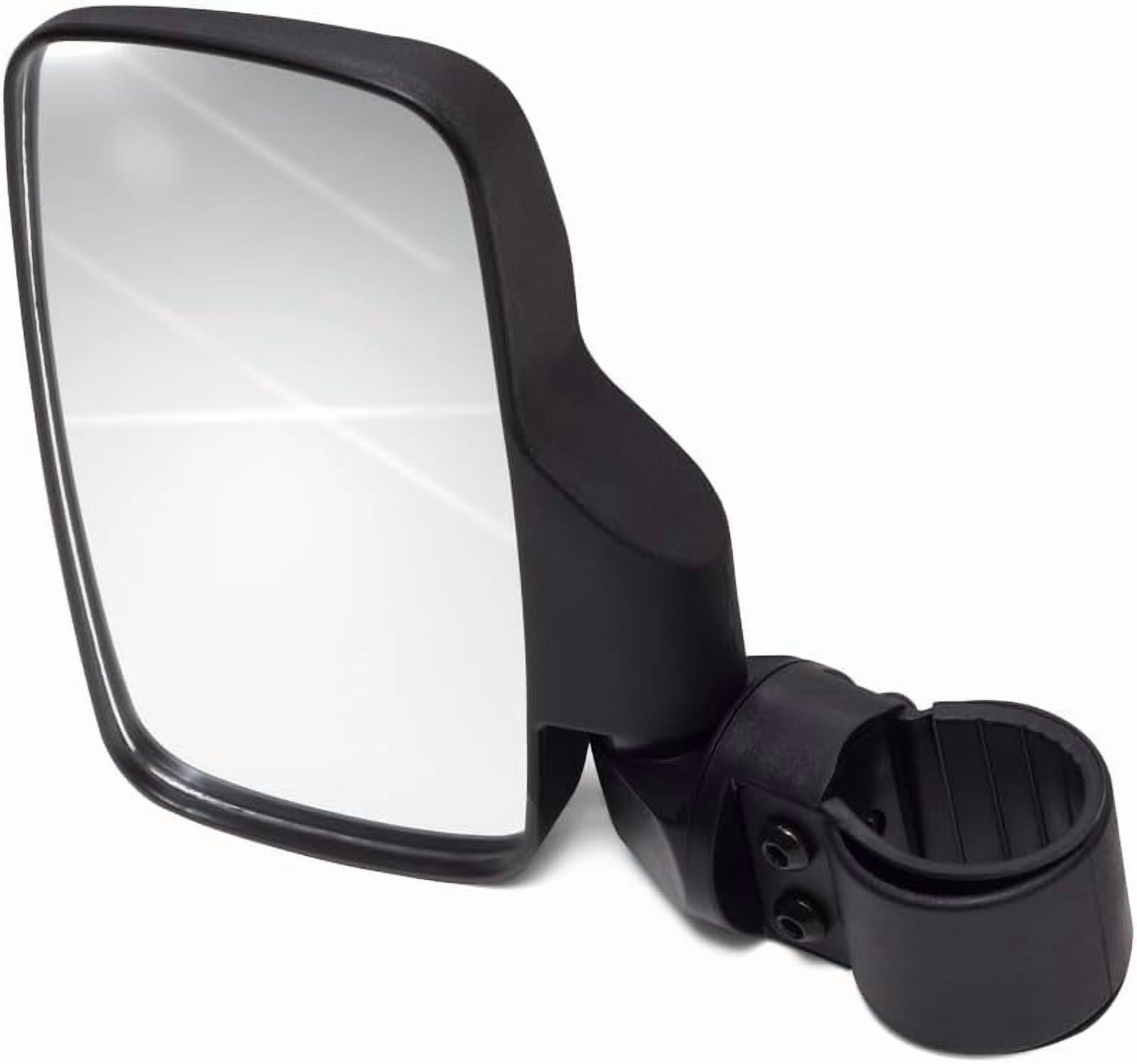 Fuel Rider UTV Rear View Side Mirrors - Shatter-Proof, Adjustable, Universal Fit 1.6" - 2" Roll Cage Bar - High Impact Tempered Glass