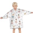 thumbnail image 3 of Ballet Princess Pattern Blanket Hoodies for Kids 6-13YR Oversize Wearable Blanket Hoodies for Boys Girls Teens, 3 of 7