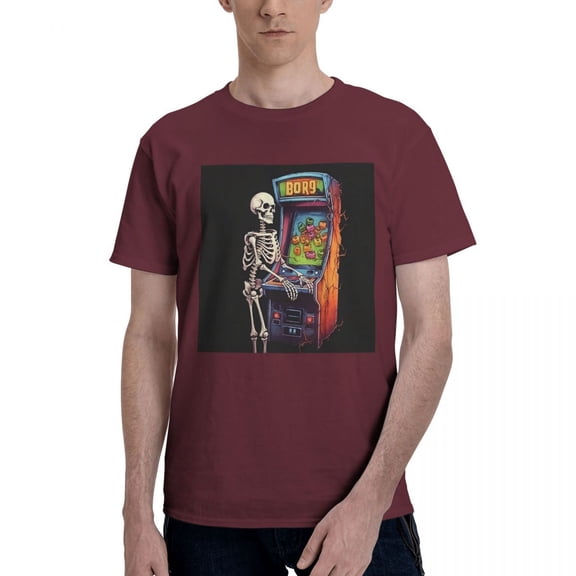 ALLNOB Men's Short Sleeve Standard T-Shirt 150g Burgundy