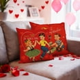 thumbnail image 2 of HUGNEO 20x20 Inch Vintage Valentine Pillow Cover, Retro Kids Love Story Decorative Cushion Case for Home Sofa Bedroom, No Insert, 2 of 8