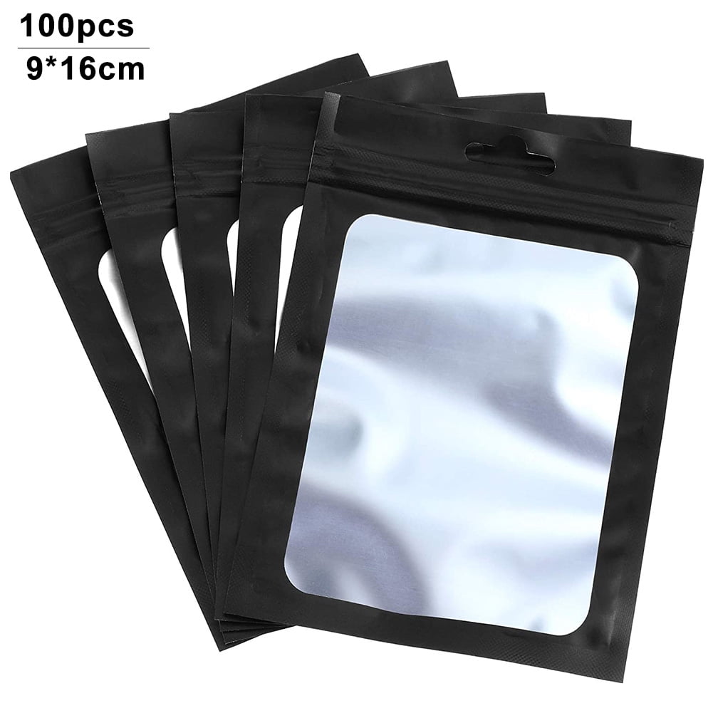 100pcs With Clear Window Reusable Zip Lock Self Sealing Storage Bag Home Kitchen 100pcs With Clear Window Reusable Zip Lock Self Sealing Storage Bag Home Kitchen