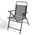 thumbnail image 2 of Costway 6pcs Meubles de Patio Ensemble de Jardin Parasol W / Table & 4 Chaises Pliantes Gris, 2 of 10
