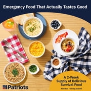 4Patriots 2-Week Emergency Food Supply Survival Kit - Perfect for Camping, Freeze Dried Preparedness Food, Designed to Last 25 Years - 84 Servings of Delicious Breakfast, Lunch, Dinner