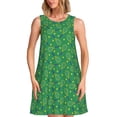 thumbnail image 1 of Balery Tennis Rockets And Balls Vestidos de verano para mujer con estampado: vestido holgado sin mangas, vestido playero informal y cómodo para días calurosos., 1 of 7