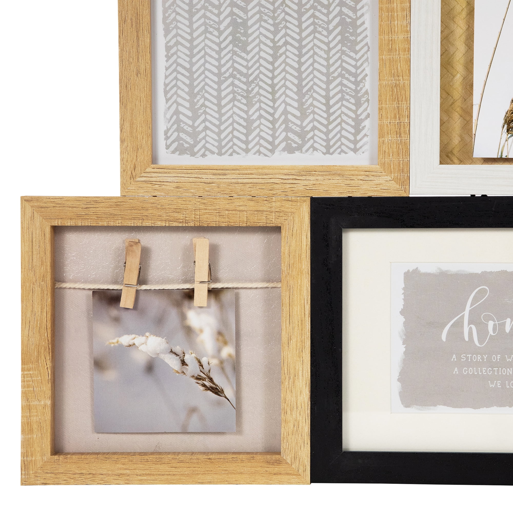 Northlight Wooden "Love" Wall Collage Photo Frame - 20.75" - Beige and Black