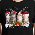 thumbnail image 3 of Cat Christmas Light Santa Hat Xmas Decorations Meowy Catmas – T-Shirt, Hoodie & Sweatshirt – Holiday Cat Lovers – Festive, 3 of 6