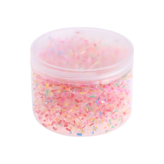 Unique Bargains 1000 Pcs Fashion Hair Rope for Girls Clear Colorful