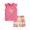 Raspberry Butterfly, variant on Toddler Girls Summer 2 Piece Outfits Cotton Flomal Butterfly Printed Tank Top and Shorts Clothing Set