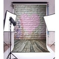 thumbnail image 2 of ABPHOTO 5x7ft Photography Backdrop Painted Pink Hearts on Brick Wall and Wooden Floor Love Romantic Theme Backdrops for Photo Shoots Newborn Lovers Party Adult Kids Baby, 2 of 4