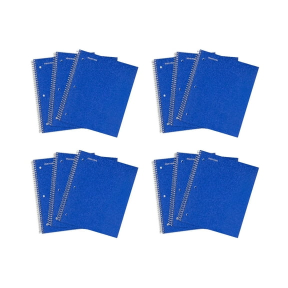 Mintra Office Durable Spiral Notebooks, 1 Subject, 100 Sheets, College Ruled 12 Pack