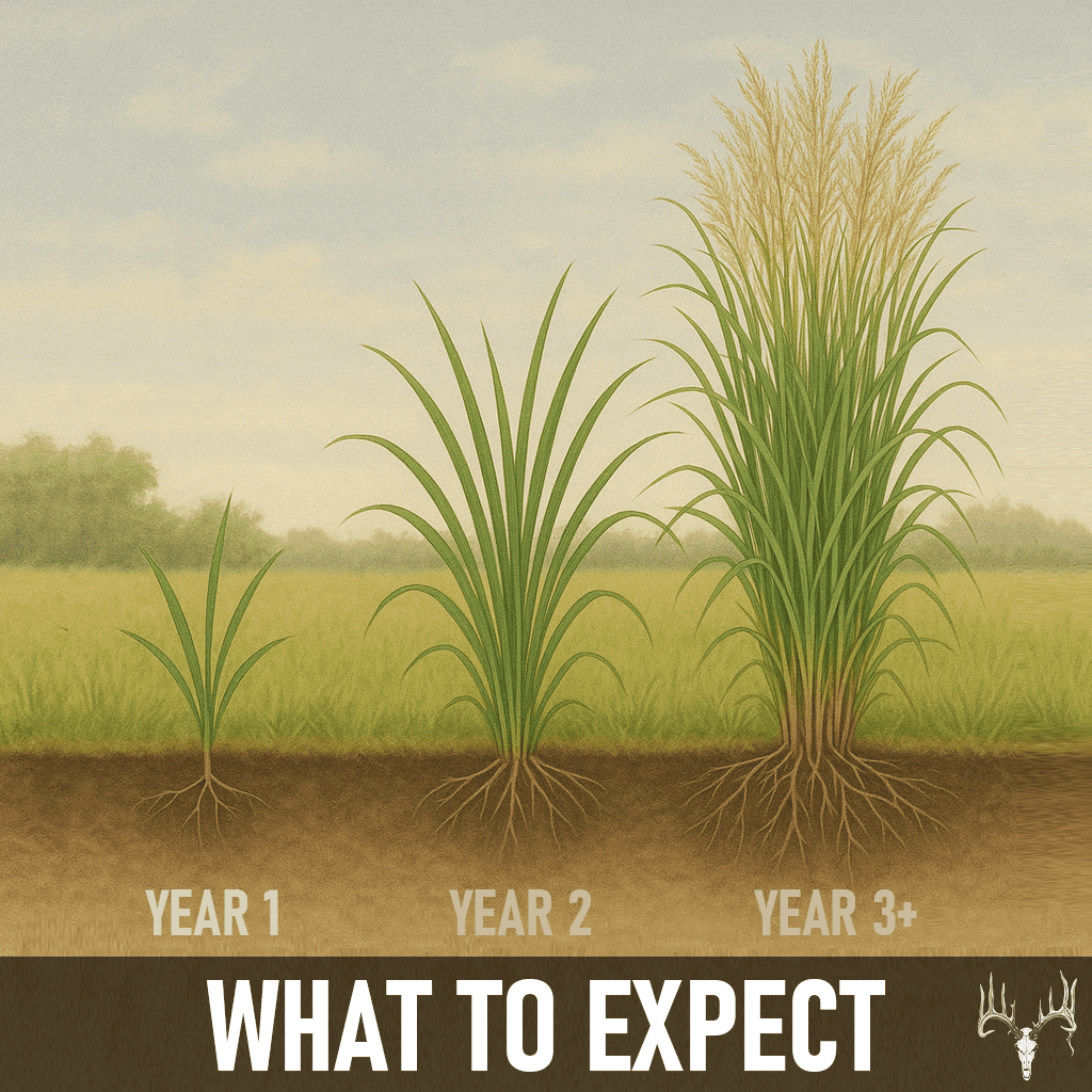 BigAzz Switchgrass Seed, Bulk RC Big Rock Variety, Extra Tall Drought-Tolerant Native Perennial Grass for Deer Habitat, Bedding Areas, Green Screens & Food Plots, 2 LB