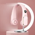 thumbnail image 3 of Inteprter Ventilador para colgar en el cuello con pantalla LED USB Ajustable Manos libres Ventiladores de refrigeración por aire sin aspas Bajo Electrodomésticos Rosa, 3 of 6