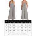 thumbnail image 2 of Mamelucos Sin Mangas Mamelucos para mujer Monos a la moda con botones Monos con peto de pierna ancha (gris claro XXXL) Cgtredaw para Mujer Gris claro T 3EG, 2 of 6