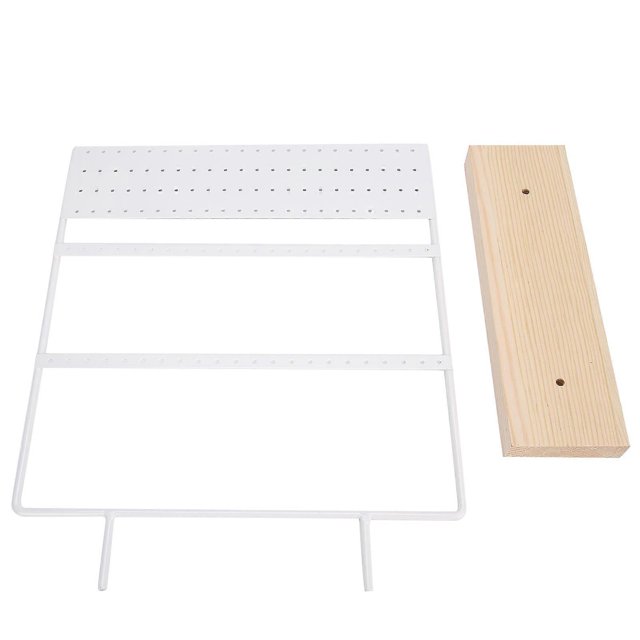 Earrings Rack Metal Ear Studs Pendant Earrings Jewelry Holder Display Stand OrganizerWhite