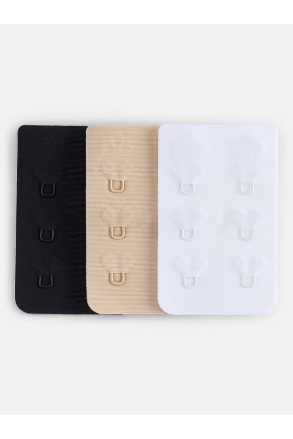 Women's 3-Pack Bra Extenders with Two Hook and 3/4" Spacing