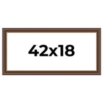 42x18 Copper and Brown Real Wood Picture Frame Width 2 inches | Interior Frame Depth 0.5 inches |