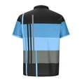 thumbnail image 3 of Eltusu Men's Polo Shirts, Lapel Collar Pullover Button Summer Short Sleeve Shirts Blue Size XL, 3 of 5