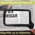 thumbnail image 2 of Lupa con luz, lupa plegable de mano 3x rectangular grande iluminada con LED regulable para lectura, 2 of 5