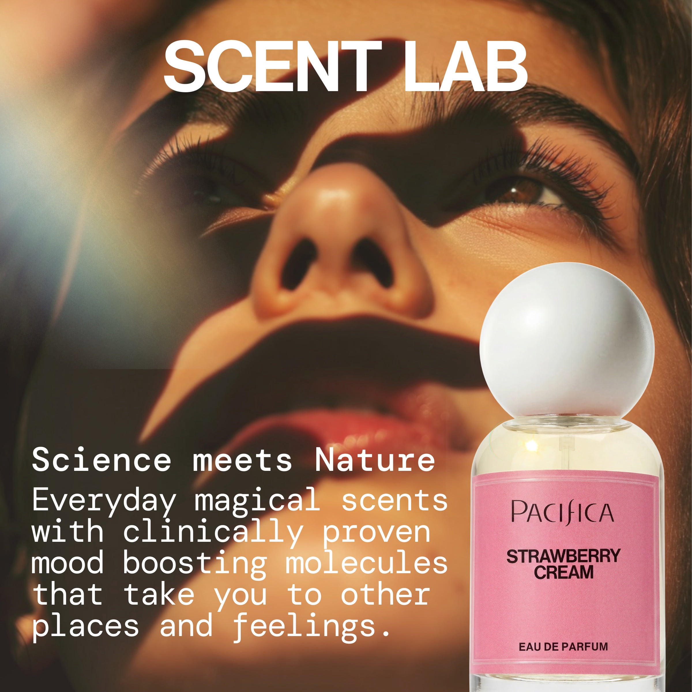 Pacifica Eau De Parfum Strawberry Cream, Perfume for Unisex, Atomizing Spray, 1 fl oz,