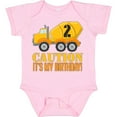 thumbnail image 3 of Inktastic 2nd birthday construction truck, cement mixer - 2 years old Boys or Girls Baby Bodysuit, 3 of 5