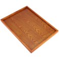 thumbnail image 3 of Samfox Tea Tray, Rectangle Wooden Tea Tray Serving Table Plate Snacks Food Storage Plate (36 * 27cm), 3 of 7