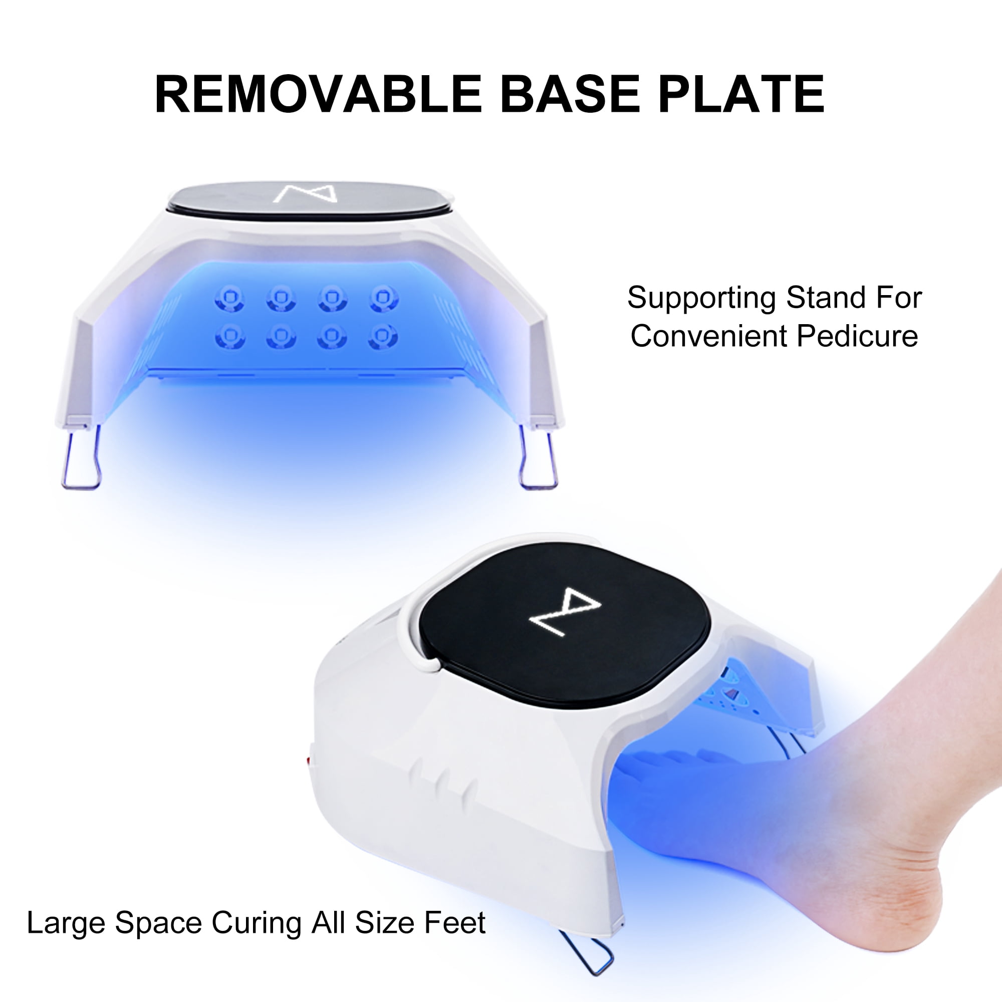 M Professional Hybrid 86W Wireless Rechargeable UV LED Nail Curing Lamp Cordless Nail Dryer For Gel Nails, Manicure, Pedicure