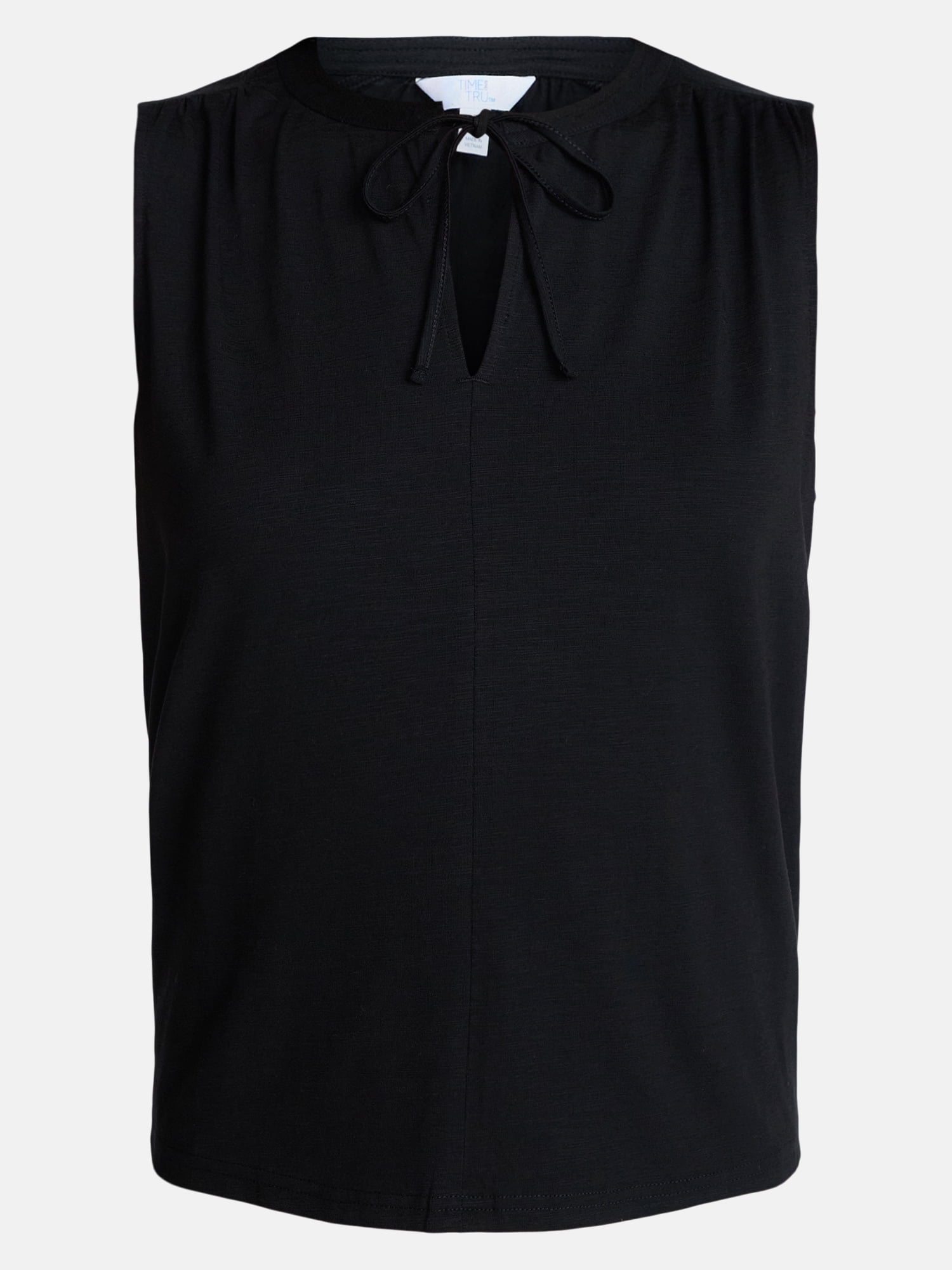Time and Tru Women’s Tie Front Sleeveless Top, Sizes XS-XXXL