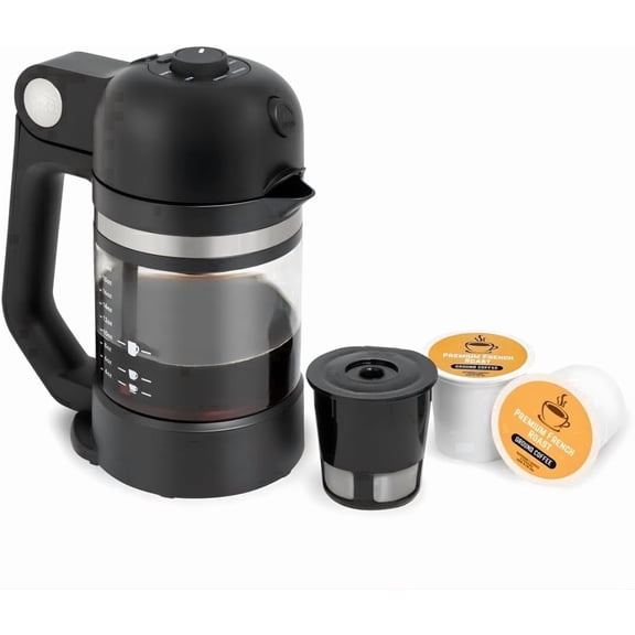 VINCI Micro Café Single-Serve Coffee Brewer | Compatible with Keurig K-Cups, K-Pods | Compact, Portable | Enclosed Brewing for Hotter Coffee | Large Capacity Reusable Filter Cup Included