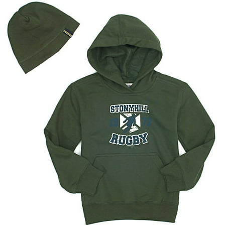 Faded Glory - Boy's Graphic Hooded Sweatshirt & Beanie