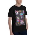 thumbnail image 2 of Bingfone Cat Icecream Men'S Loose Fit Short-Sleeve Pocket T-Shirt, 2 of 7