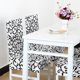 thumbnail image 4 of 4X Silla Elastica Cubierta Corta Fundas Lavables Protector Asiento Funda de la Silla para Boda Fiesta Restaurante Banquete Decoracion para El Hogar(Blanco + Negro), 4 of 10