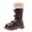 Brown, variant on WAVSUF Girls Fleece Knee High Boots Wide Width Soft Sole Anti Slip Winter Trendy Cute Boots Brown 10 Toddler