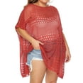 thumbnail image 3 of Plus Size Swimsuit Cover Up for Women Summer Crochet See-Through Bathing Suit Cover Up Sexy Swimwear Beach Coverups Shermie, 3 of 5