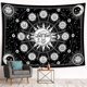 thumbnail image 2 of Tapiz de astrología del zodíaco, tapiz de constelación en blanco y negro para decoración de pared, tapiz de estética de bruja astrológica para dormitorio de adolescente, interesante para sala de, 2 of 5