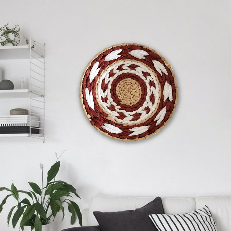 Large woven basket wall decor sale