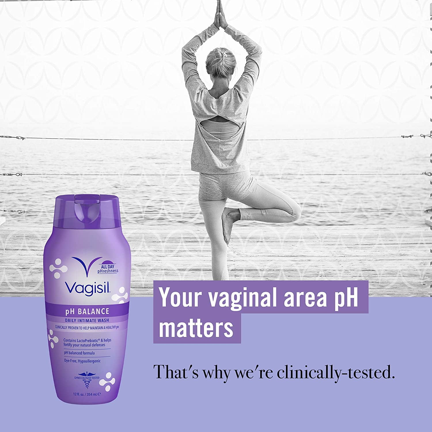 Vagisil pH Balanced Daily Intimate Feminine Wash for Women, Gynecologist Tested, Hypoallergenic, 12 Ounce- Pack of 3 (Packaging May Vary)