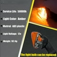 thumbnail image 3 of 2Pcs Motorcycle Turn Signal Indicator Light Compatible with KAWASAKI ZX6R ZX-6RR KLE500 KLE 650 KLR650 Front/Rear Blinker Lamp (Amber Shell), 3 of 11