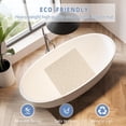 thumbnail image 2 of Shower Mat Non Slip 21"x21" Silicone Foldable Bath Mat with Suction Cups & Drain Holes, Odorless, Eco-Friendly & Durable, Machine Washable Shower Stall Mat for Adults, Seniors Beige, 2 of 5