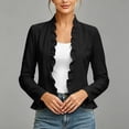 thumbnail image 5 of BUIGTTKLOP Cardigans for Wome Open Front Long Sleeve Ruffle Fall Jackets Solid Color Cropped Top Coat 2026 Trendy Jacket, 5 of 8