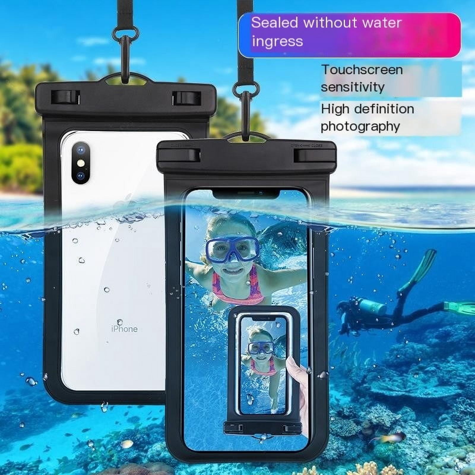 Waterproof Phone Pouch, Waterproof Phone Case for iPhone 15 14 13 12 Pro Max, IPX8 Cellphone Dry Bag Beach Cruise Ship Essentials 2Pack-6.5"