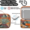 thumbnail image 3 of Tropical Plant Lover Insulated Lunch Bag, Lightweight Portable Lunch Pouch With Palm Leaf, Hawaiian Floral, And Jungle Leaves Pattern, Durable Washable For Preschoolers, 3 of 6