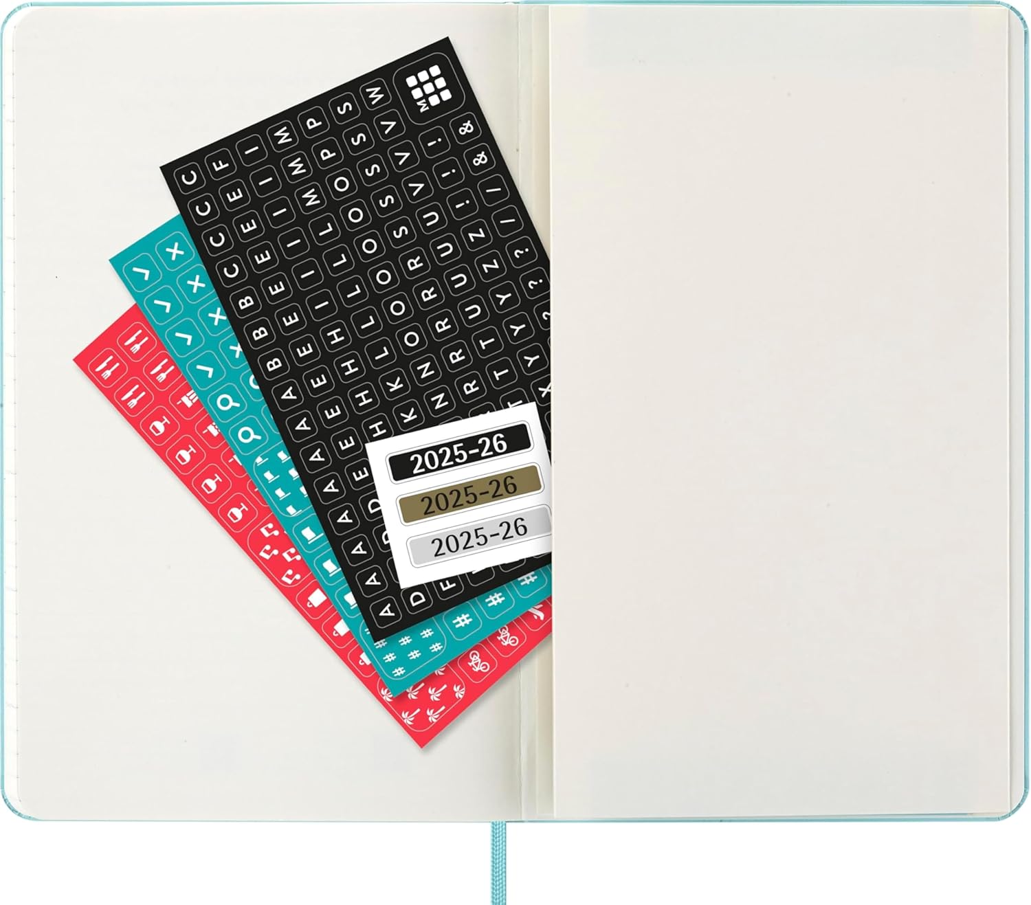 Moleskine Classic 18 Month 2025-2026 Weekly Planner, Hard Cover, Large (5" x 8.25"), Aquamarine, 208 pages