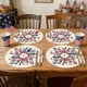 thumbnail image 1 of CaiYueKe Independence Day Placemats Set of 4, 14x14 inch Round Printed Non Slip Placemats, Patriotic Red White Blue Stars Table Mats, Washable Heat Resistant Kitchen Dining Decor, 1 of 8