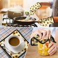 thumbnail image 4 of White Sunflower Kitchen Oven Mitt and Pot Holder Sets 4 Pcs for Baking, Cooking and Grilling, Heat Resistant Up To 392 °F, 4 of 7