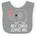 thumbnail image 3 of Inktastic My Oma Loves Me Grandchild Boys or Girls Baby Bib, 3 of 4