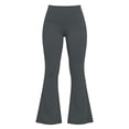 thumbnail image 6 of Ashyfjp Sport Workout Flared Yoga Pants for Women Solid Wide Elastic Waist Soft Comfortable Full Length Bottoms Ideal for Daily Yoga Training Wear, Size (S-XXL), 6 of 9