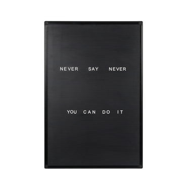 MasterVision Letter Board, 22" X 28", Plastic Frame, Black